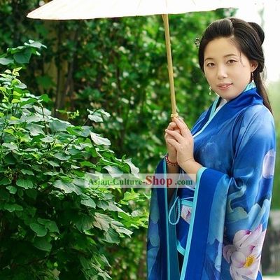Ancient Chinese Princess Lotus Dance Costumes Complete Set