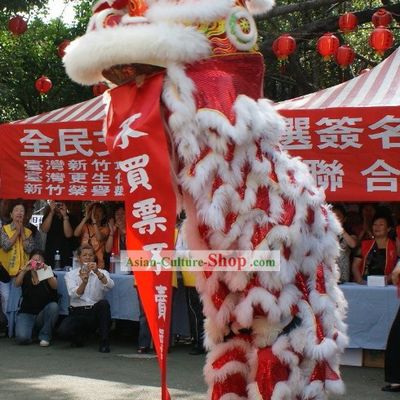 Happy Celebration Long Sheep Fur Lion Dance Costumes Complete Set