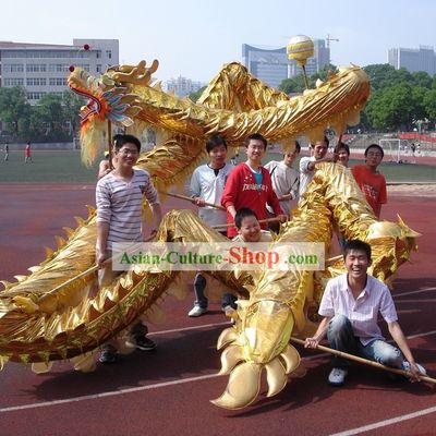Professional Stage Performance Shinning Golden Dragon Dance Costume Complete Set