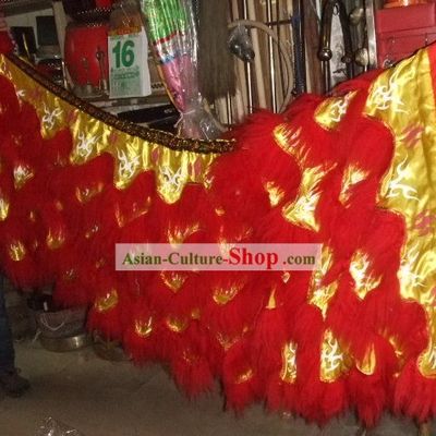 Luminous Tiger Stripe Festival Celebration Lion Dance Body Tail Pants Claws Set