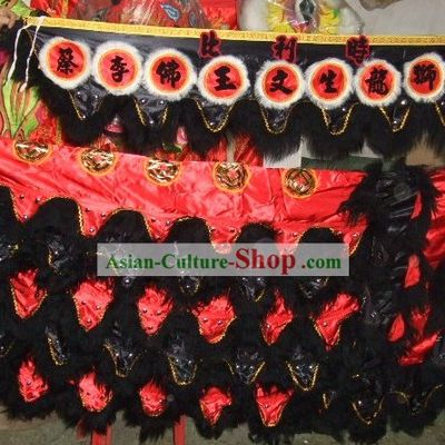 Traditional Long Sheep Fur Lion Dance Tail, Pants and Claws Set