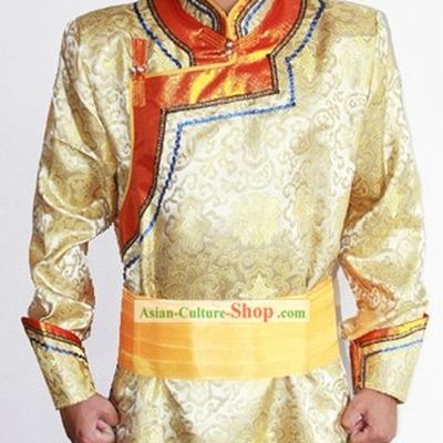 Traditional Mongolian Minority Costumes and Hat for Men