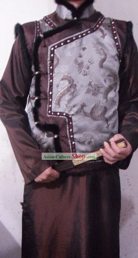 Ancient Chinese Rich People Winter Jacket Clothing Complete Set
