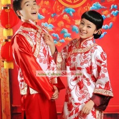 Traditional Chinese Wedding Dress 2 Sets for Men and Women