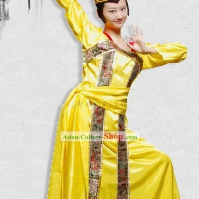 Tang Dynasty Palace Dance Costume and Headpiece