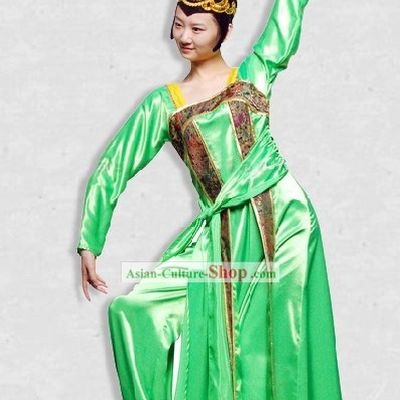 Tang Dynasty Princess Dance Costume and Headpiece