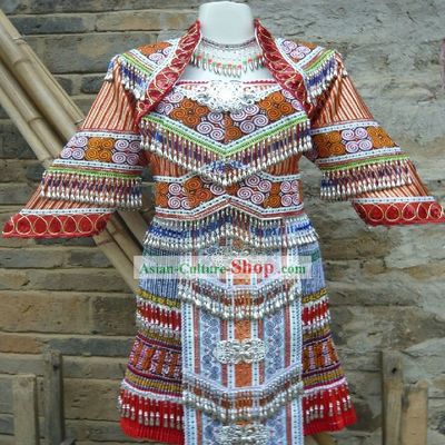 Traditional Handmade Chinese Miao Outfit for Women