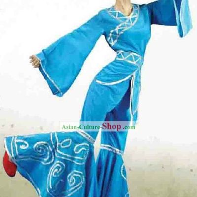 Chinese Classic Blue Dance Costume