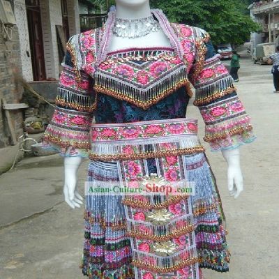 Traditional Miao Ethnic Clothing and Hat