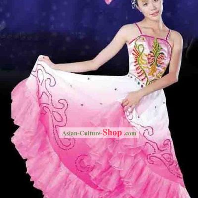Chinese Lotus Dance Costume and Headpiece