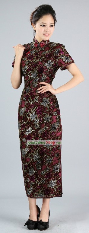 Traditional Chinese Old Shanghai Cheongsam for Women