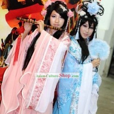 Ancient Chinese Beauty Pink Costume Complete Set