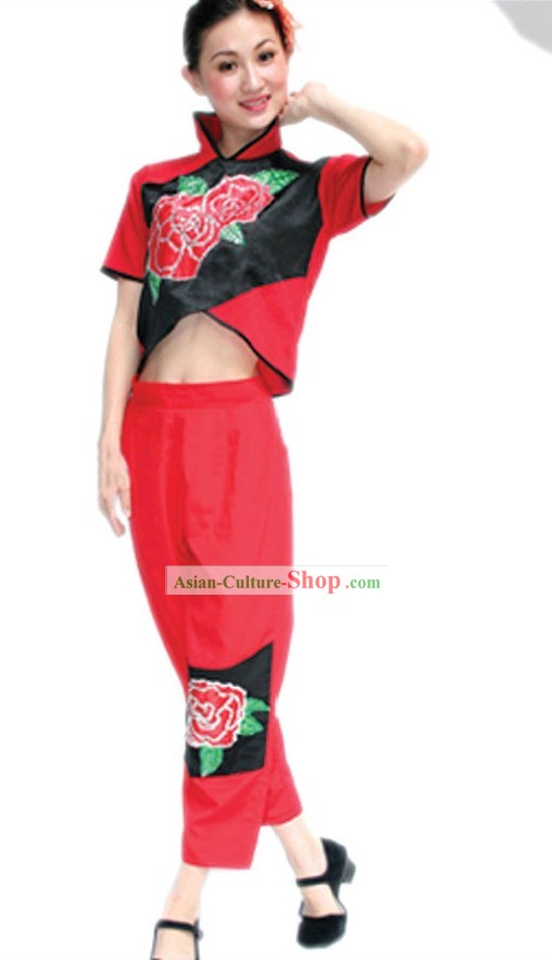 Traditional Chinese Folk Dance Costume for Women