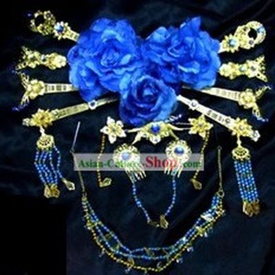 Blue Peace Princess Hair Accessories Set