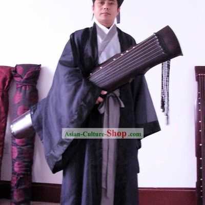 Ancient Chinese Koto Player Costume and Hat