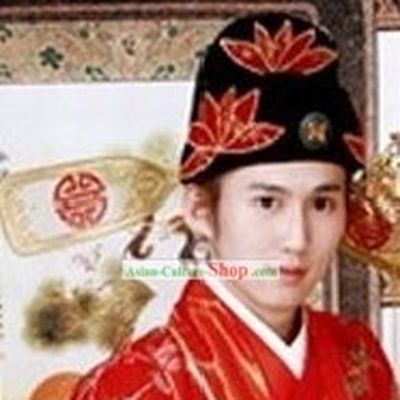 Traditional Chinese Wedding Hat for Bridegroom