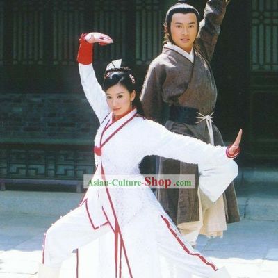 Chinese Classic Kung Fu Outfits 2 Sets for Men and Women