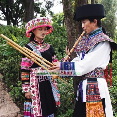 Yunnan Miao Ethnic Clothing for Men and Women