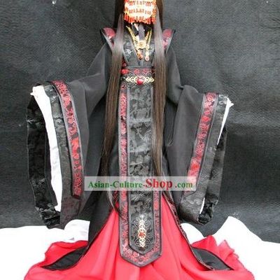 Ancient Chinese Emperor Garment and Crown
