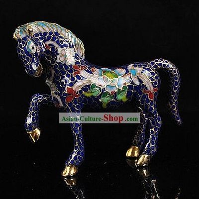 Chinese Classic Cloisonne Horse One Pair