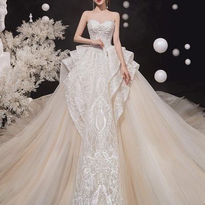 Stunning Handmade Unique Designer White Wedding Dress