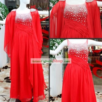 Handmade Chinese Red Wedding Wear for Brides