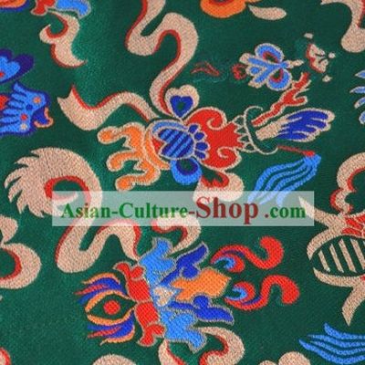 Traditoinal Chinese Double FishesBrocade Fabric
