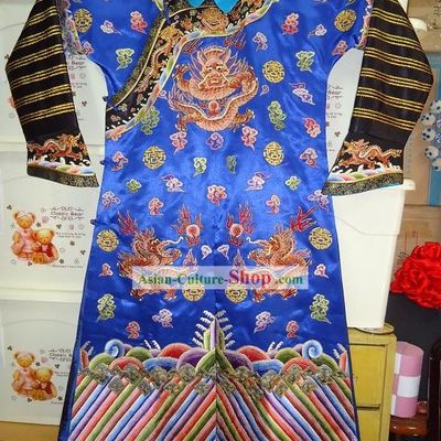 Qing Dynasty Embroidered Dragon Costume Complete Set