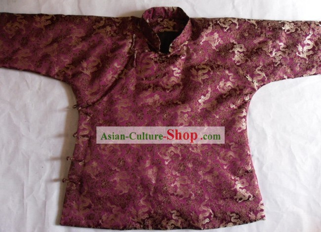 Traditional Chinese Spring Festival Dragon Cotton-padded Jacket for Men