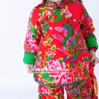 Traditional Chinese Spring Festival Celebration Clothing for Kids