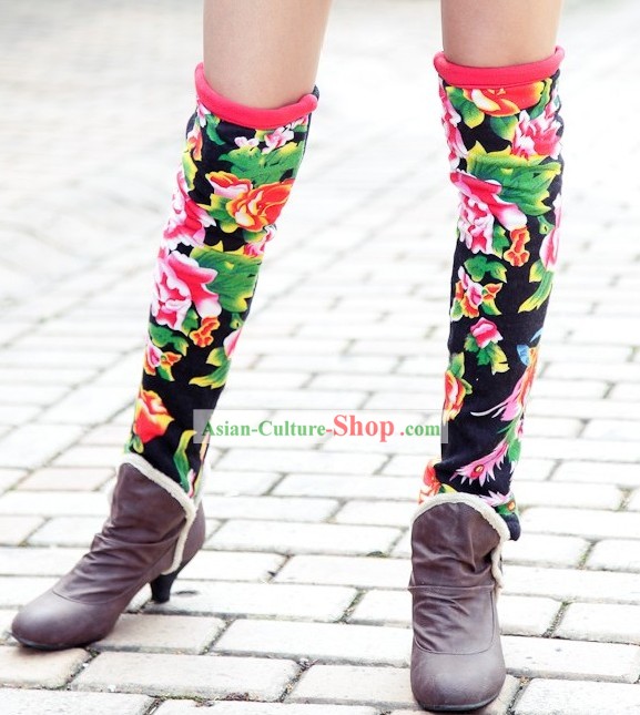 Traditional Chinese New Year Long Sockings for Women
