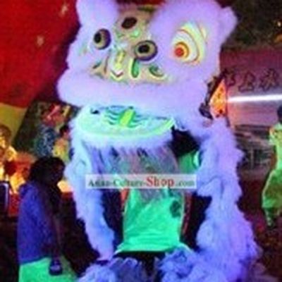Professional Fluorescent Competition and Performance Luminous Lion Dance Costume Complete Set