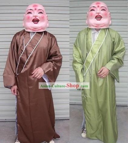 Happy Festival Celebration Laughing Mask and Costumes Two Complete Sets