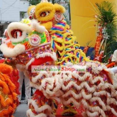 Stunning Handmade Rainbow Lion Dance Costume Complete Set