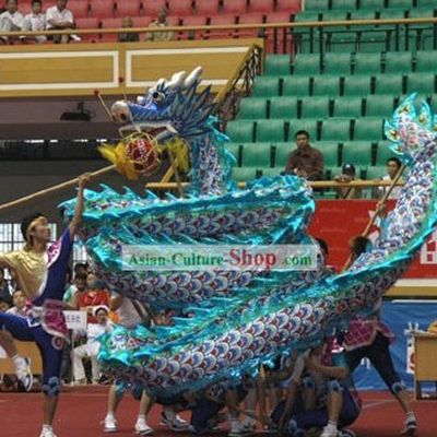 Competition Blue Dragon Dance Costume Complete Set