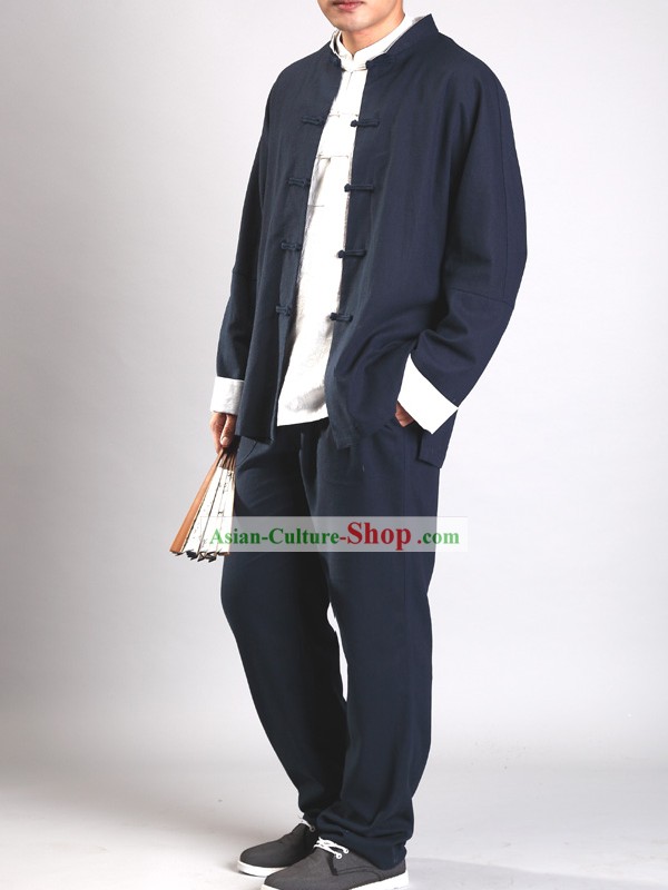 Traditional Chinese Meditation Clothing Set for Men