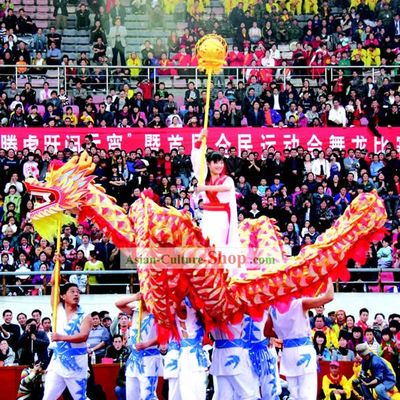 Classic Red Dragon Dance Costumes Complete Set