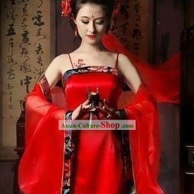 Ancient Chinese Red Guzhuang Costumes for Women