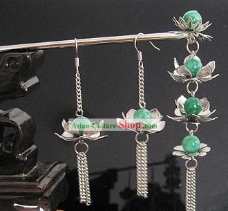 Ancient Chinese Handmade Hairpin and Earrings Set