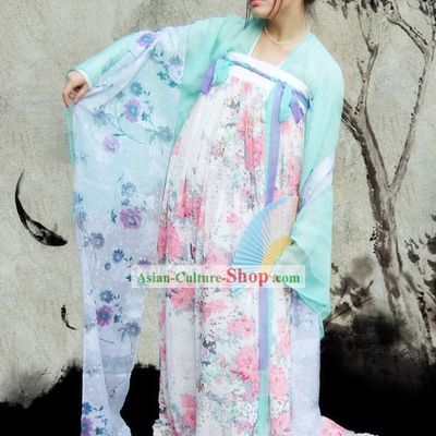 Ancient Chinese Tang Dynasty Clothing Complete Set for Women