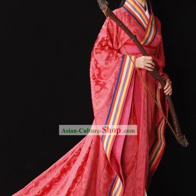 Chinese Classical Bride Wedding Dress Complete Set with Long Veil