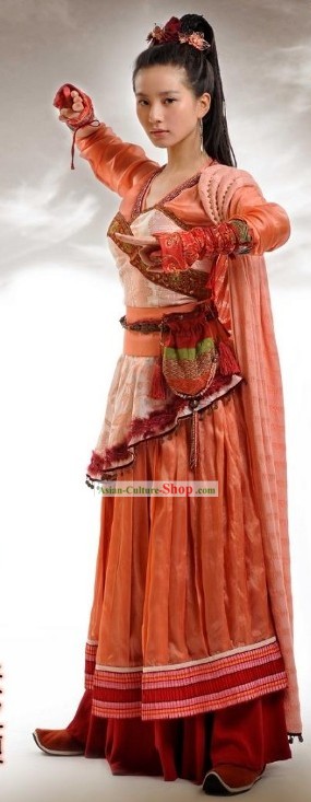 Ancient Chinese Swordswoman Costume Complete Set