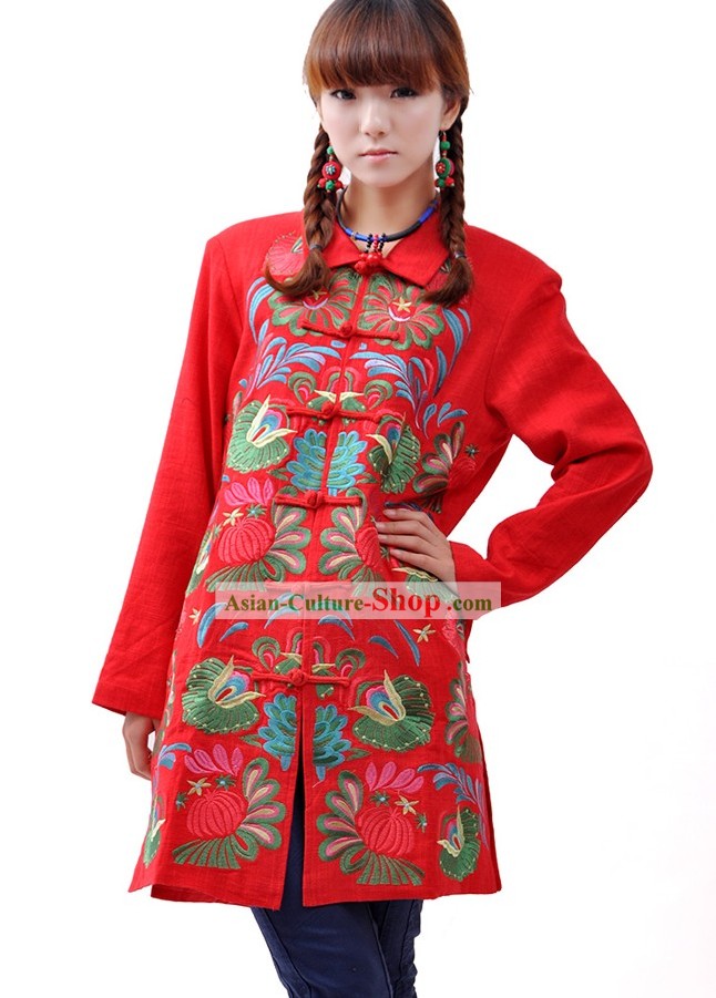 Chinese Spring Festival Red Dress for Women