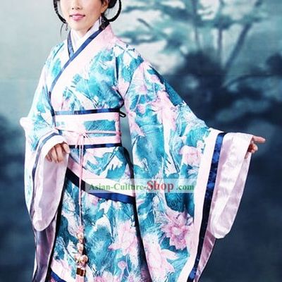 Ancient Chinese Princess Lotus Flower Clothing Complete Set