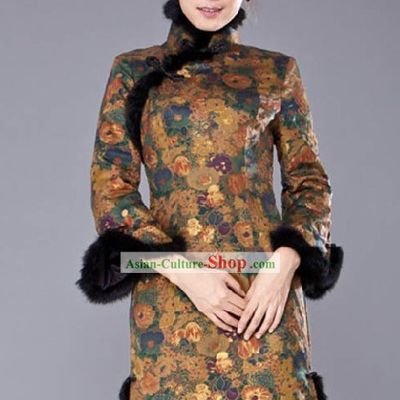 Traditional Chinese Long Sleeve Qipao for Women