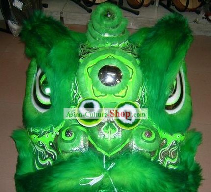 Green Fur Lion Dance Costume Complete Set