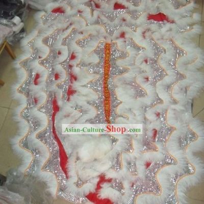 White Wool Lion Dance Body Tail and Pants Set