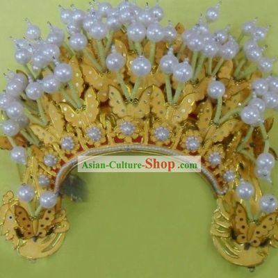 Yellow Chinese Wedding Phoenix Coronet for Brides