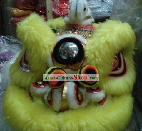 Supreme Long Wool Yellow and Black Dance Costume Complete Set