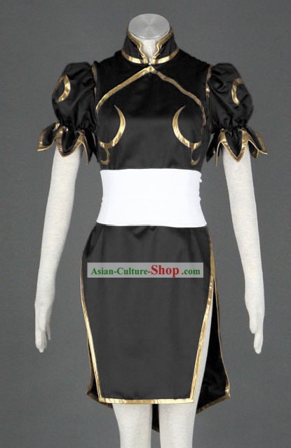 Chinese Classic Black Kung Fu Cheongsam for Women
